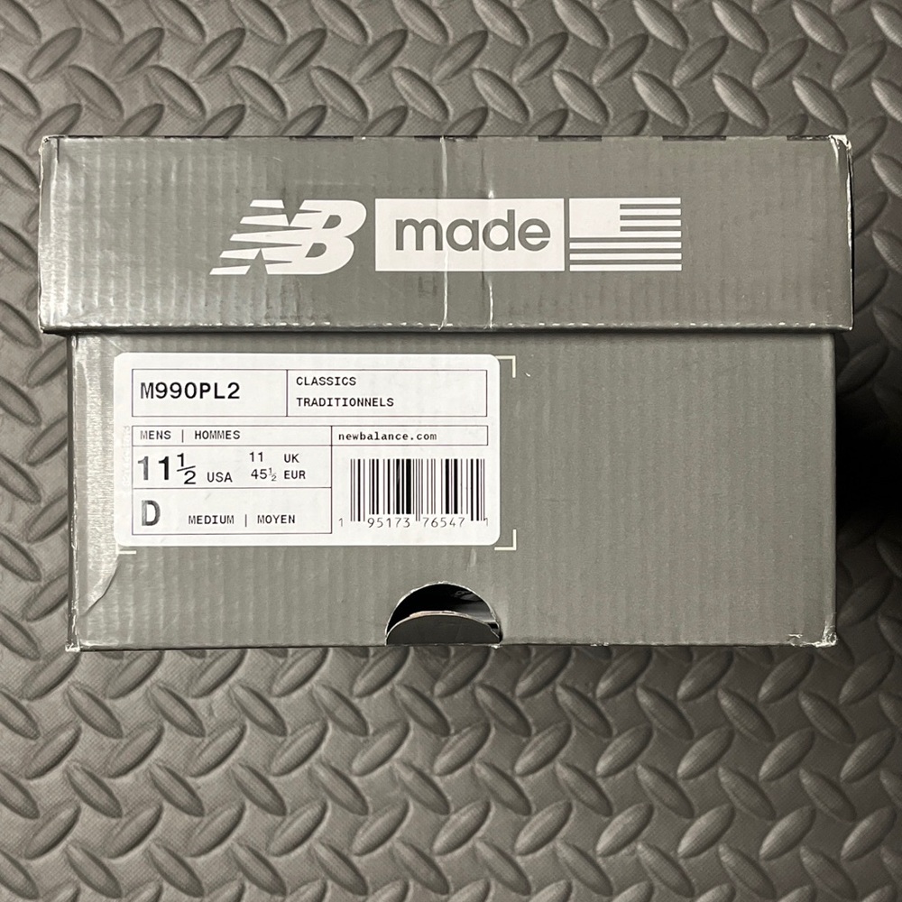 New Balance 990v2 Made In USA Blue Black M990PL2 Sneakers Men's Size 11.… - Picture 6 of 8